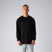 Black Shaka Wear Heavyweight Long Sleeve T-Shirt