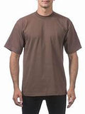 Brown Men's Pro Club Heavyweight Cotton Short Sleeve T-Shirt