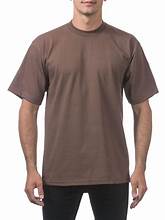 Brown Men's Pro Club Heavyweight Cotton Short Sleeve T-Shirt
