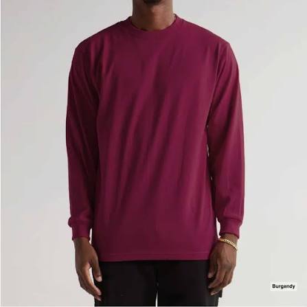Burgundy Active SKAKA Long Sleeve T-Shirt