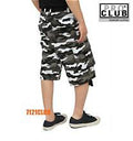 City Camo Men's Pro Club Cargo Shorts, Menswear Casual Stylish Simple Bottoms for Daily Wear (Tee Pairing Compatible)