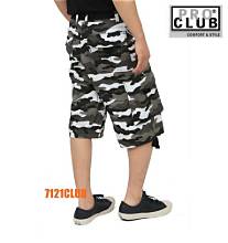 City Camo Men's Pro Club Cargo Shorts, Menswear Casual Stylish Simple Bottoms for Daily Wear (Tee Pairing Compatible)