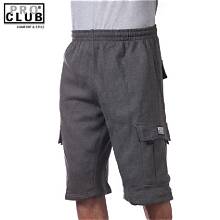 Dark Gray Men's Pro Club Cargo Shorts, Menswear Casual Stylish Simple Bottoms for Daily Wear (Tee Pairing Compatible)