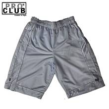 Grey Men’s Pro Club Basketball Shorts, Athletic Fit, Court Ready for Active Play, Sporty Look