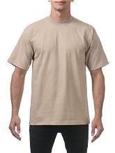 Khaki Men's Pro Club Heavyweight Cotton Short Sleeve T-Shirt