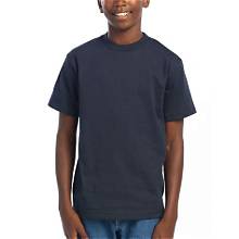 Navy Pro Club Youth Fit Cotton T-Shirt - Plain, Basic, Solid Colors, All Seasons Menswear Top