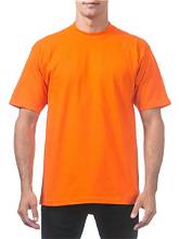 Orange Men's Pro Club Heavyweight Cotton Short Sleeve T-Shirt