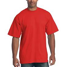 Red Men's Pro Club Heavyweight Cotton Short Sleeve T-Shirt