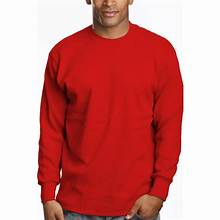 Red Pro Club Heavyweight Long Sleeve T-Shirt