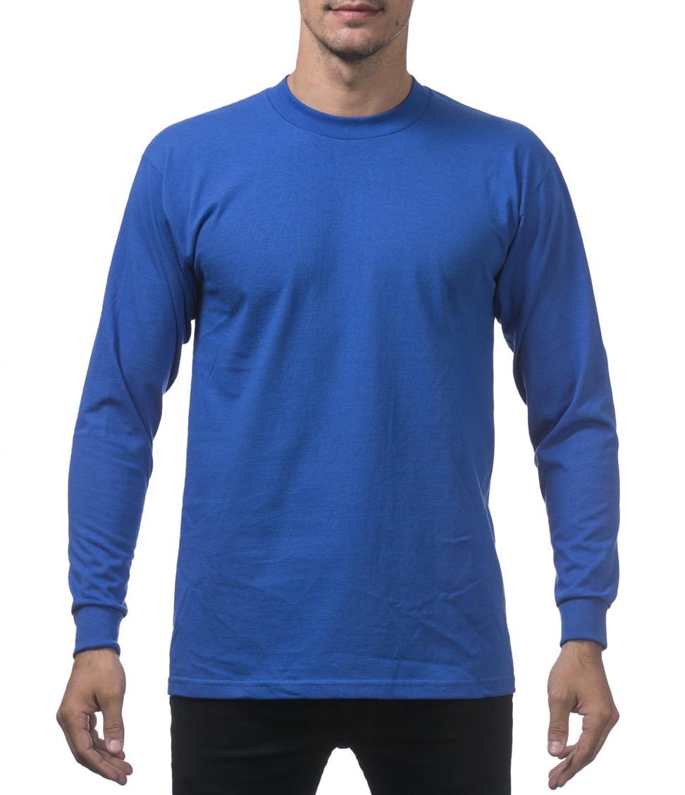 Royal Blue Pro Club Heavyweight Long Sleeve T-Shirt