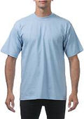 Sky Blue Men's Pro Club Heavyweight Cotton Short Sleeve T-Shirt