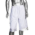 White Men’s Pro Club Basketball Shorts, Athletic Fit, Court Ready for Active Play, Sporty Look