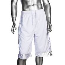White Men’s Pro Club Basketball Shorts, Athletic Fit, Court Ready for Active Play, Sporty Look