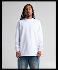 White Shaka Wear Heavyweight Long Sleeve T-Shirt